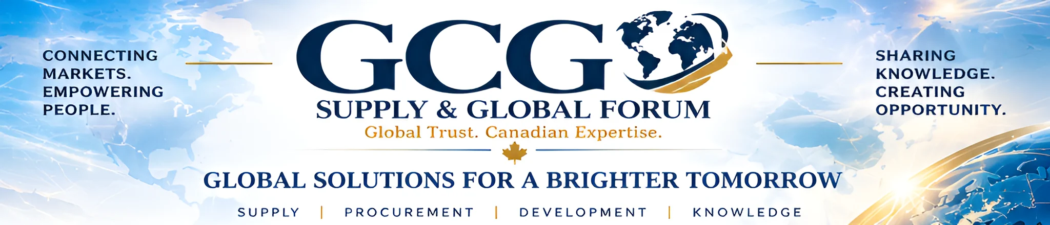 GCG Supply & Global Forum letterhead: Global Solutions for a Brighter Tomorrow